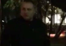 Алексей Окопный на месте задержания. Кадр видео